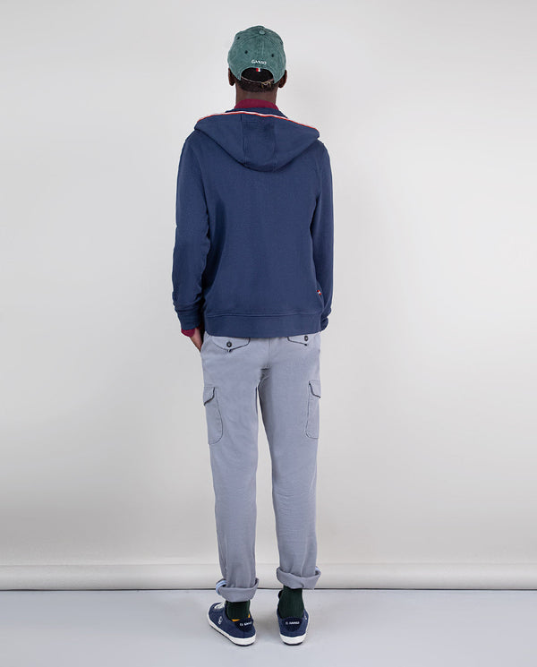 Sudadera Zipper Garment Dyed Marino
