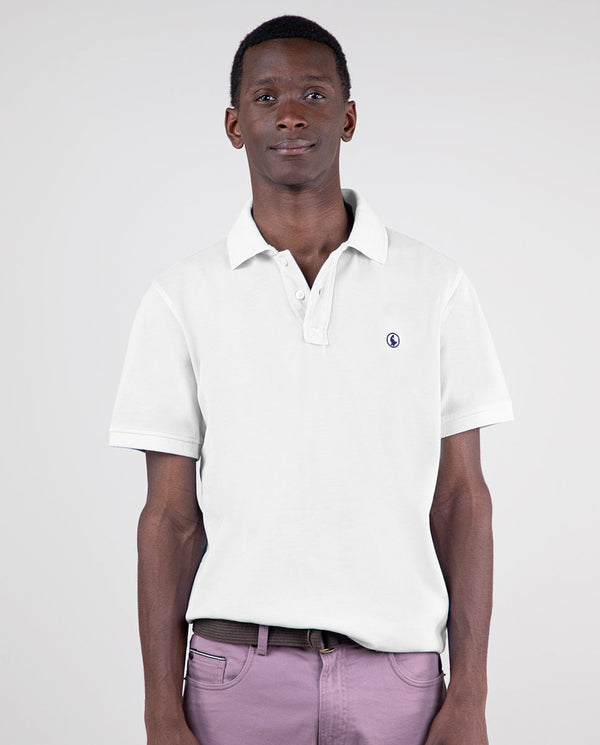 Polo Piqué Garment Dyed Blanco Interseason