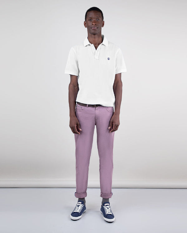 Polo Piqué Garment Dyed Blanco Interseason