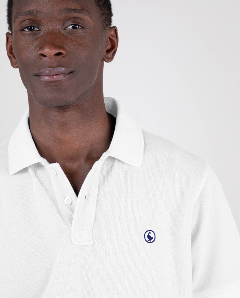 Polo Piqué Garment Dyed Blanco Interseason