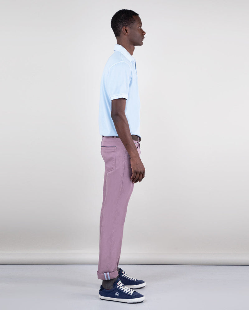 Polo Piqué Garment Dyed Azul Interseason