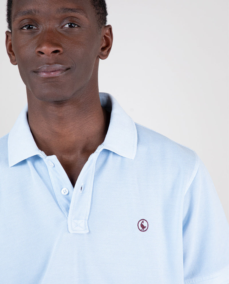 Polo Piqué Garment Dyed Azul Interseason