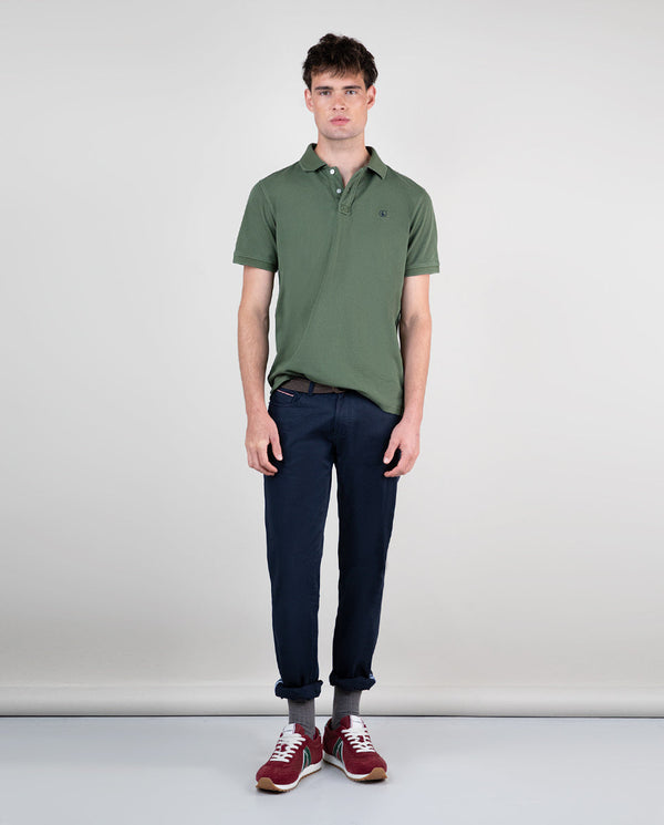 Polo Piqué Garment Dyed Verde Interseason