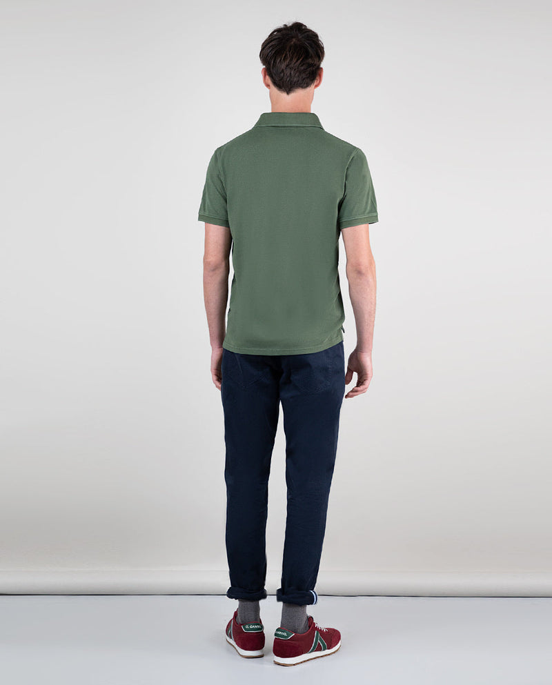 Polo Piqué Garment Dyed Verde Interseason