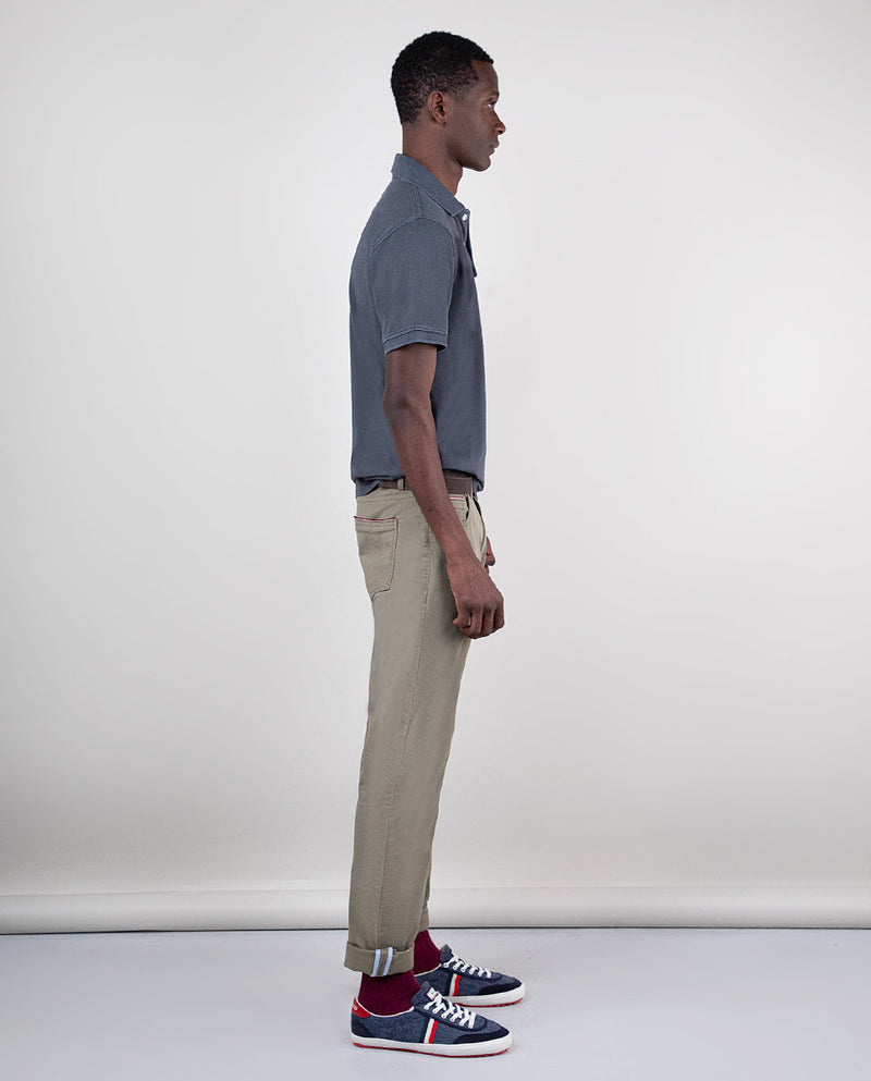 Polo Piqué Garment Dyed Gris Marengo Interseason