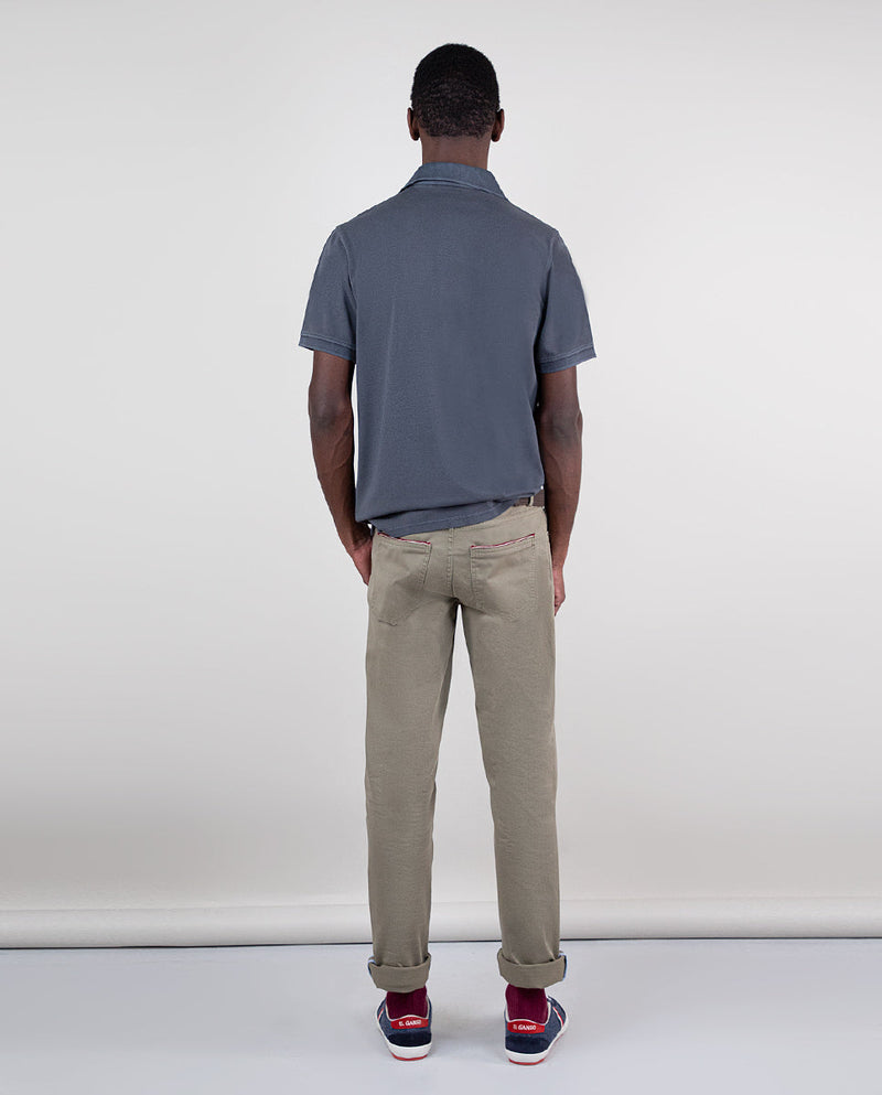 Polo Piqué Garment Dyed Gris Marengo Interseason