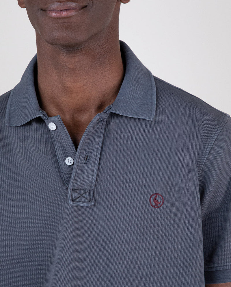 Polo Piqué Garment Dyed Gris Marengo Interseason