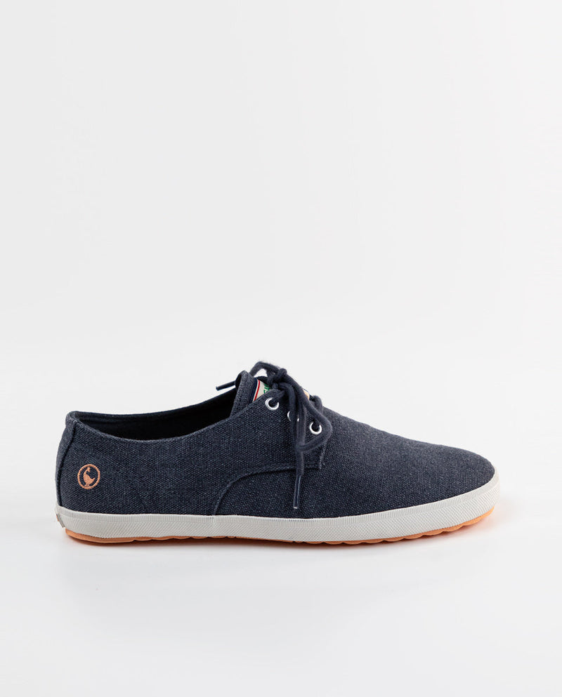 Derby Sneaker Canvas Marino