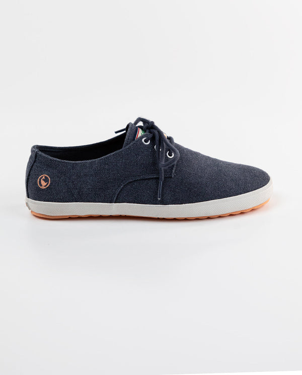 Derby Sneaker Canvas Marino