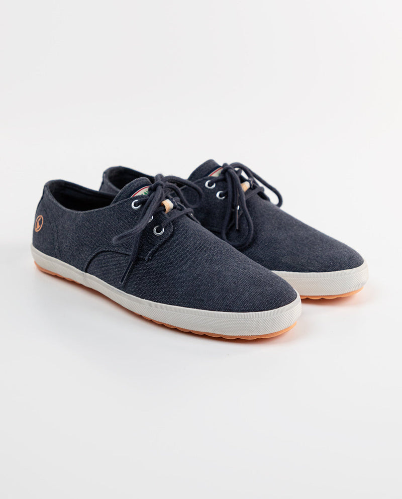 Derby Sneaker Canvas Marino