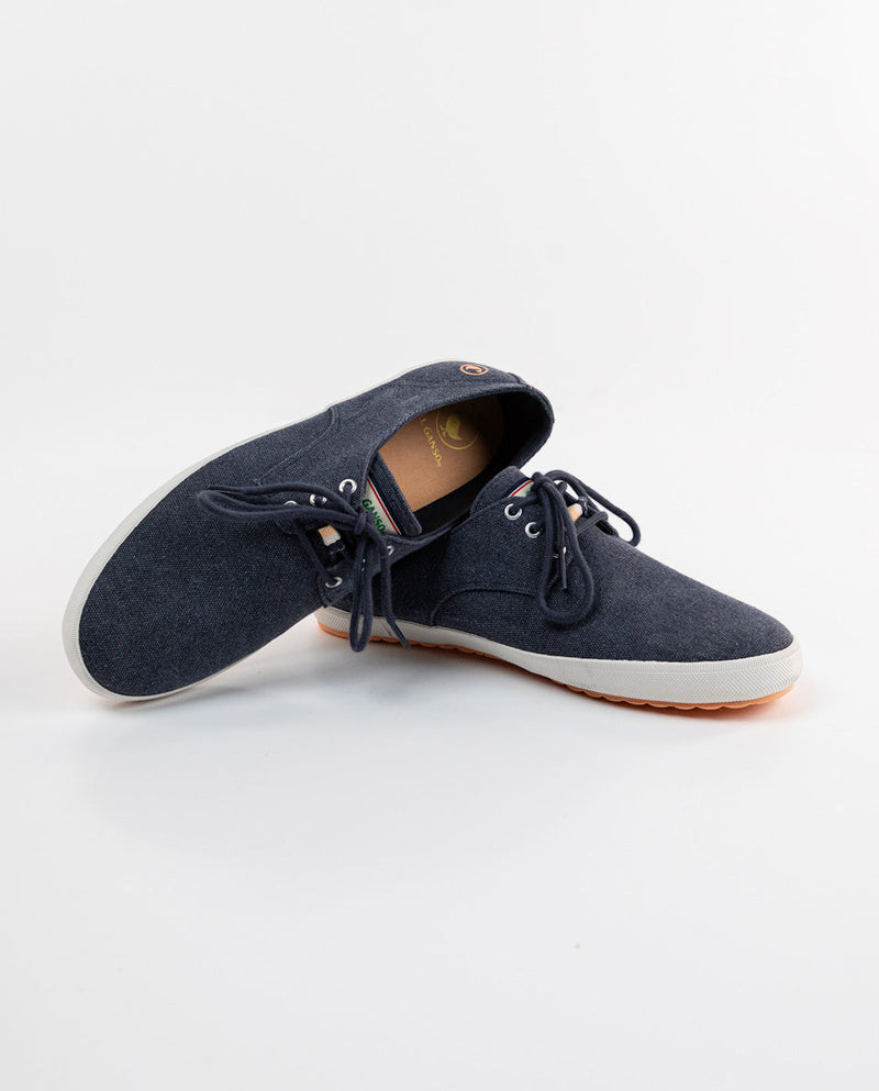 Derby Sneaker Canvas Marino