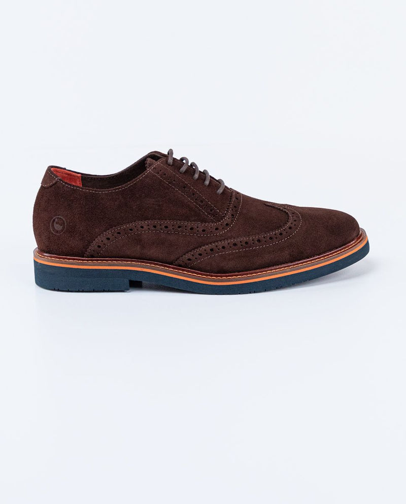 Zapato Oxford Ante Marrón