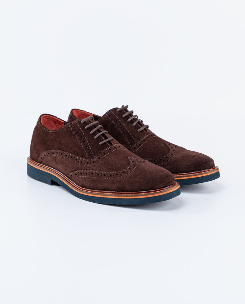 Zapato Oxford Ante Marrón