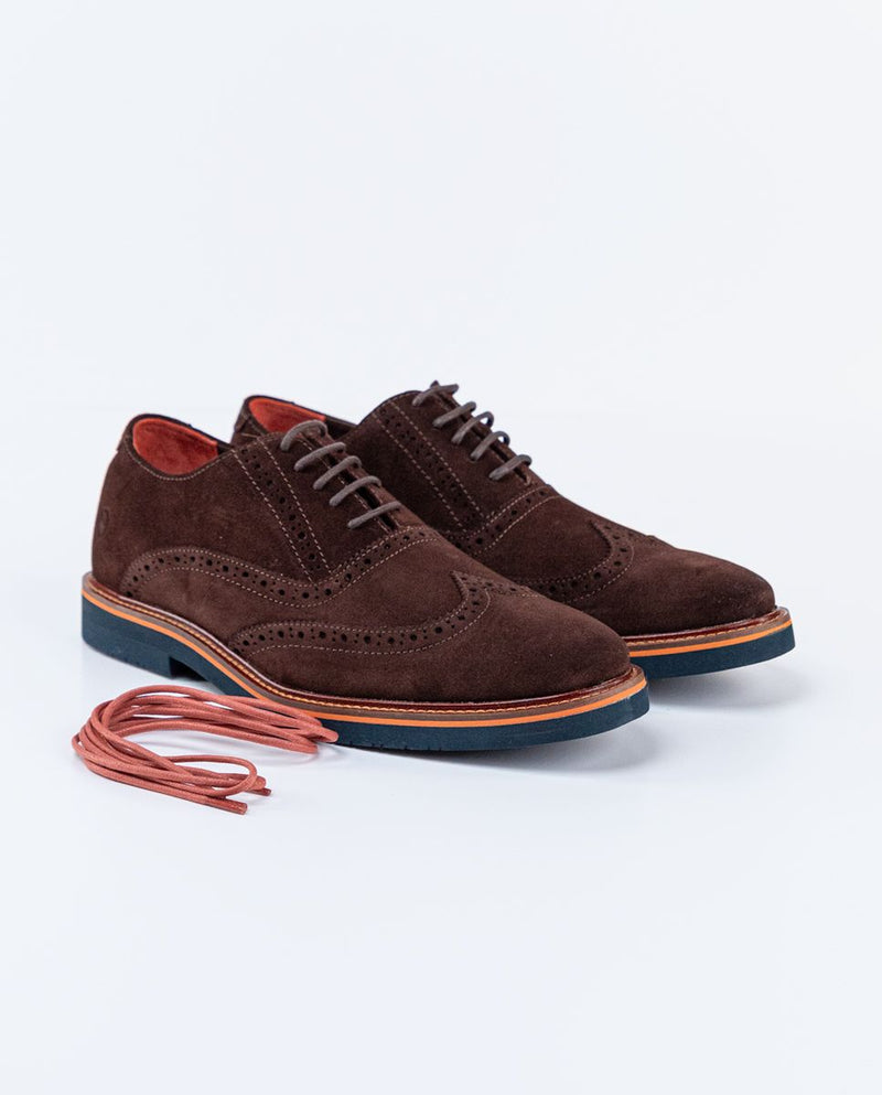 Zapato Oxford Ante Marrón