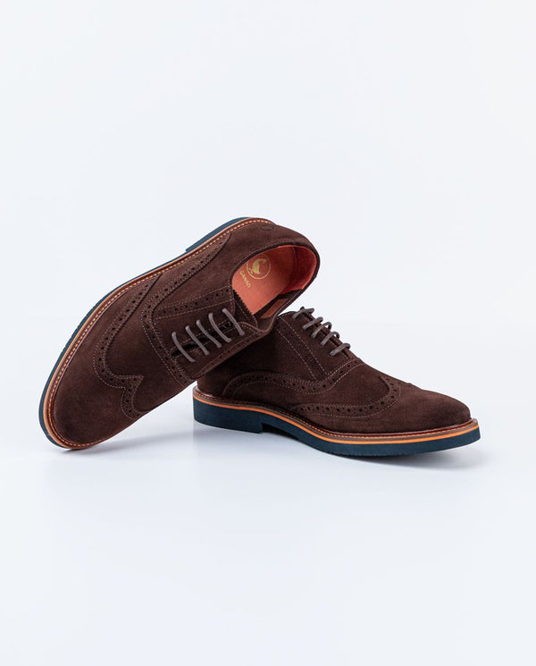 Zapato Oxford Ante Marrón