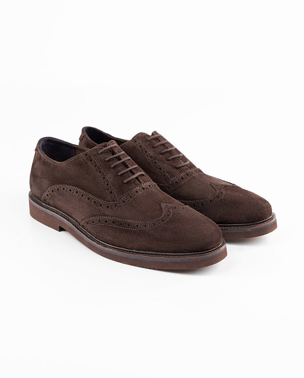 Zapato Oxford Ante Marrón