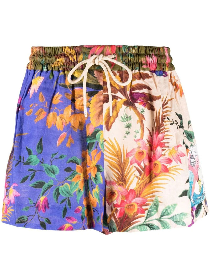 Short Tropicana Patched Multicolor