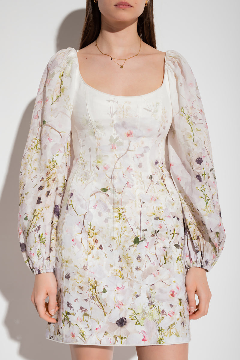 Vestido Formal Dancer Panelled Mini Blanco