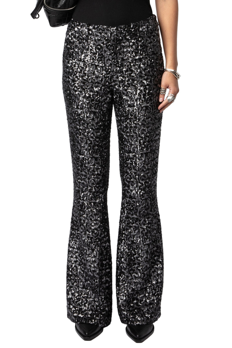 Pantalones Prevy Sequins Noir