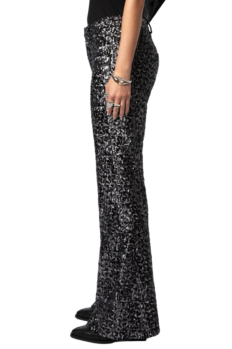 Pantalones Prevy Sequins Noir