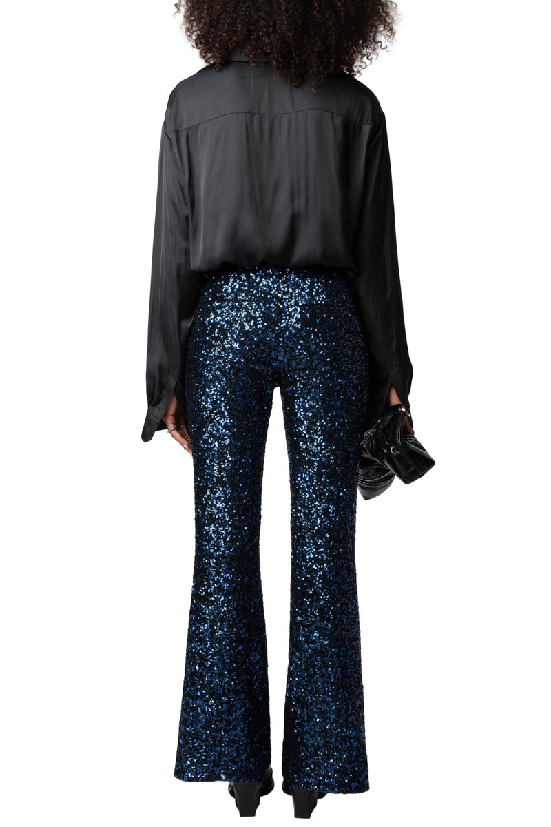 Pantalones Prevy Sequins Encre