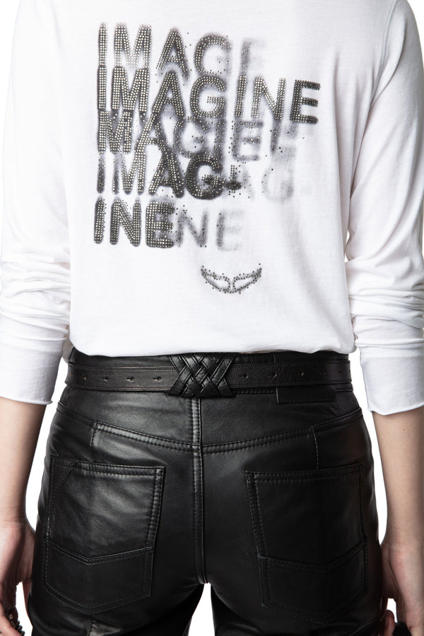 Top Tunisien Imagine Blurry Str Blanc