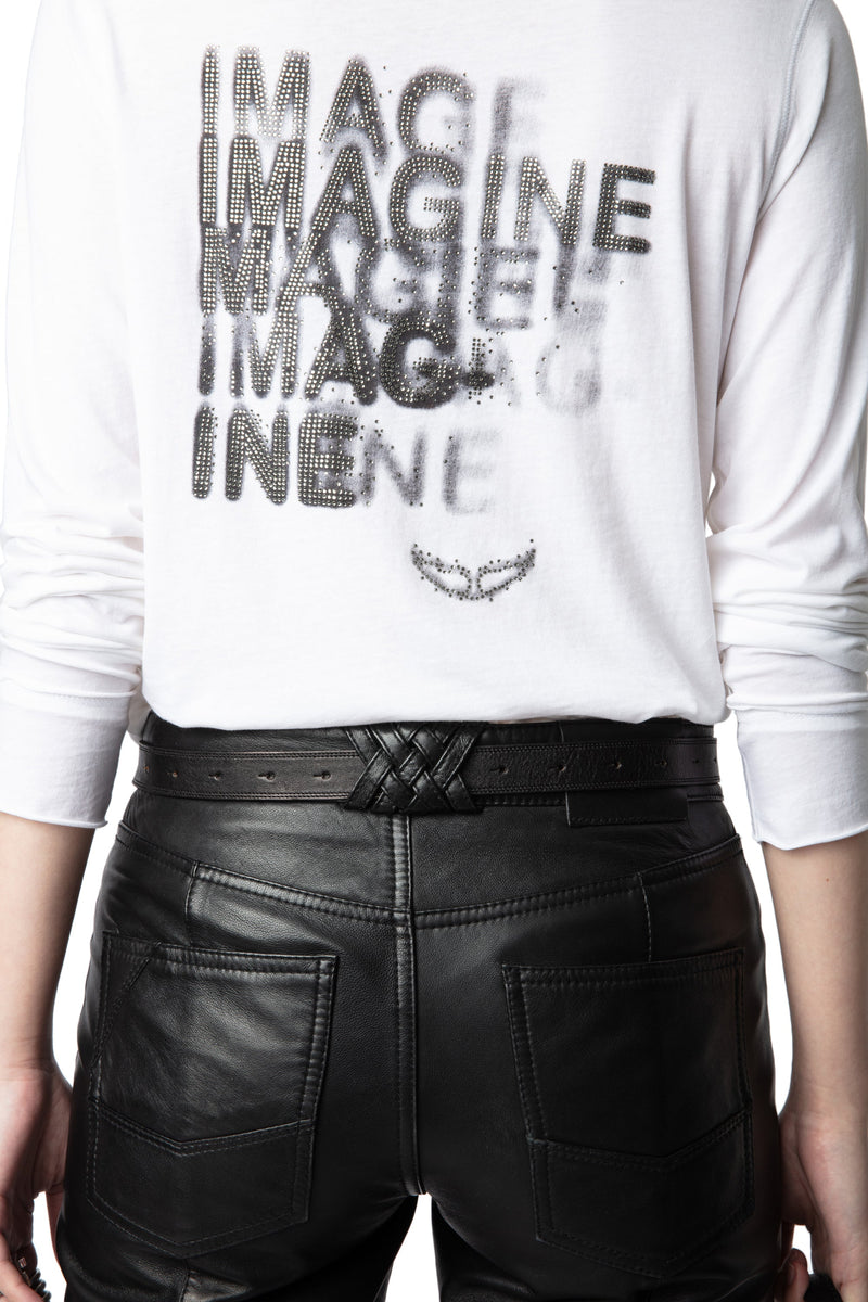 Top Tunisien Imagine Blurry Str Blanc