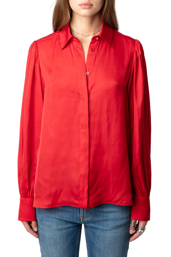 Blusa Trenta Satin Cerise