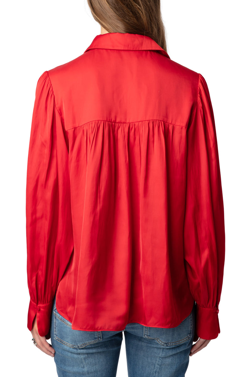 Blusa Trenta Satin Cerise