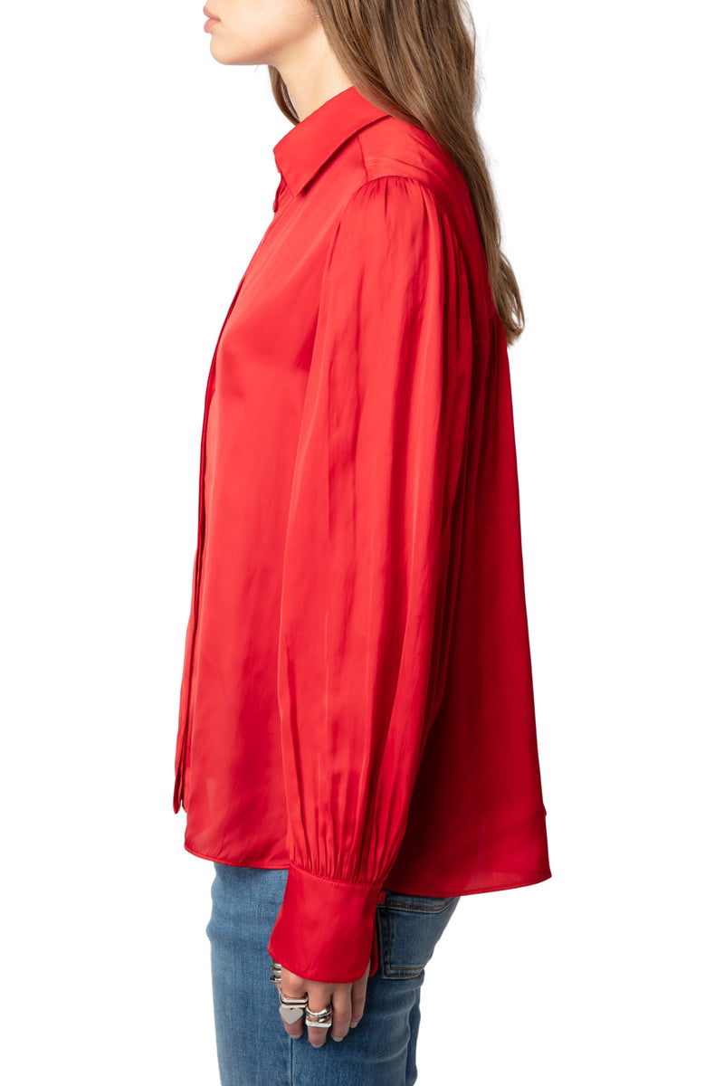 Blusa Trenta Satin Cerise