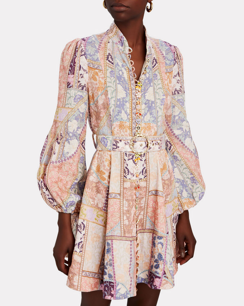 Vestido Casual Kaleidoscope Buttoned Rosa