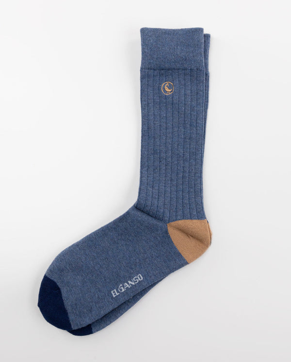 Calcetín Algodón Canalé Azul