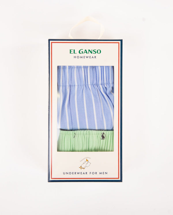 Pack Calzoncillos Raya Butcher Azul/Gansos Verde