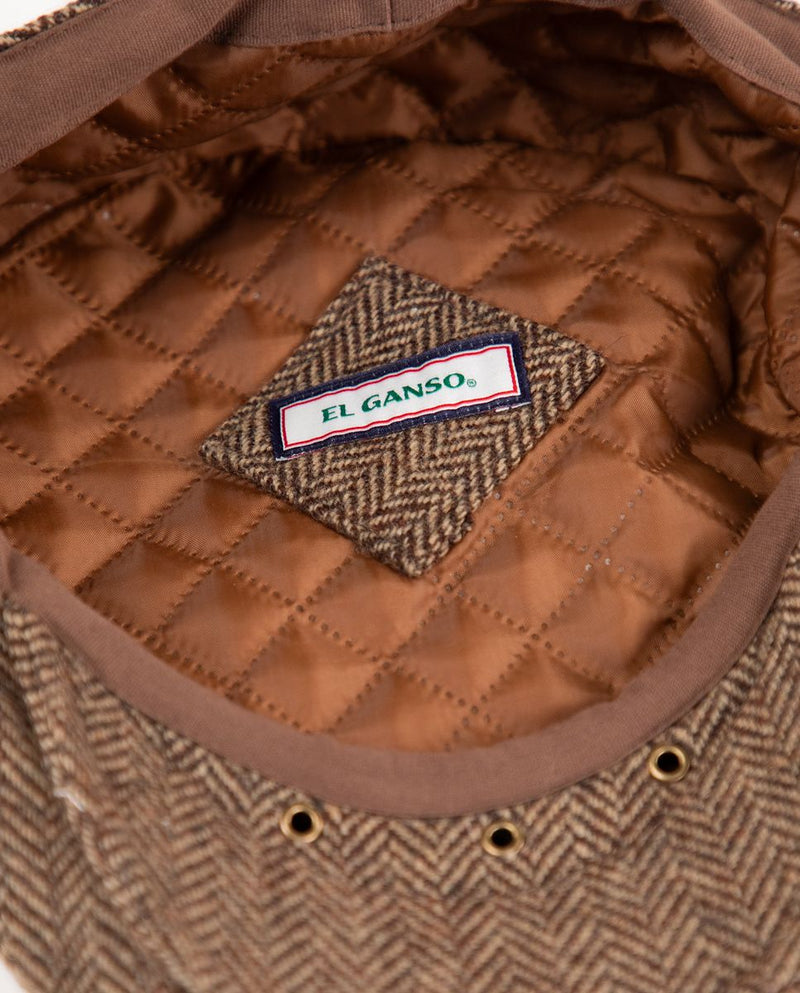 Gorra Plato Lana Espiga Marrón