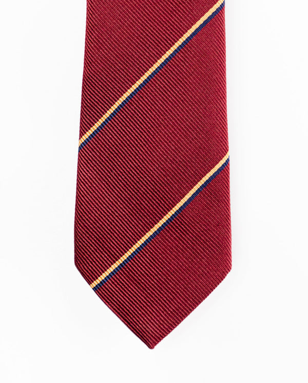 Corbata Seda Granate Naranja