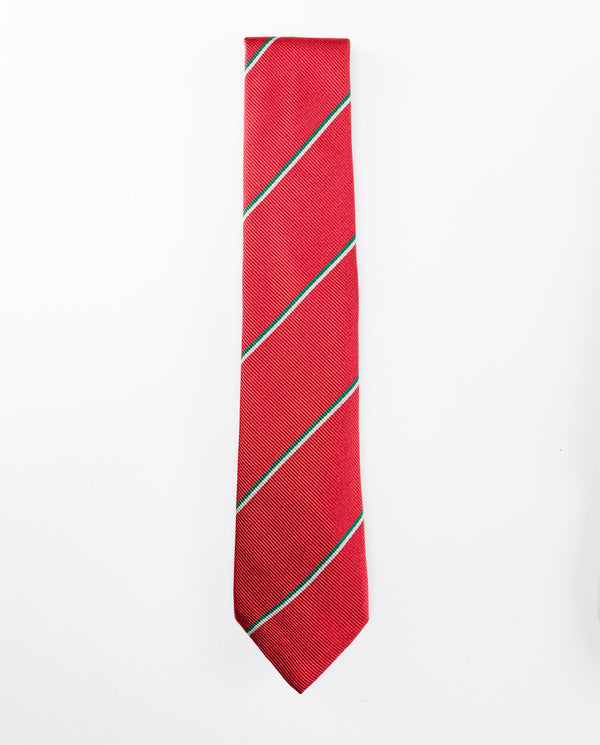 Corbata Seda Rojo Verde