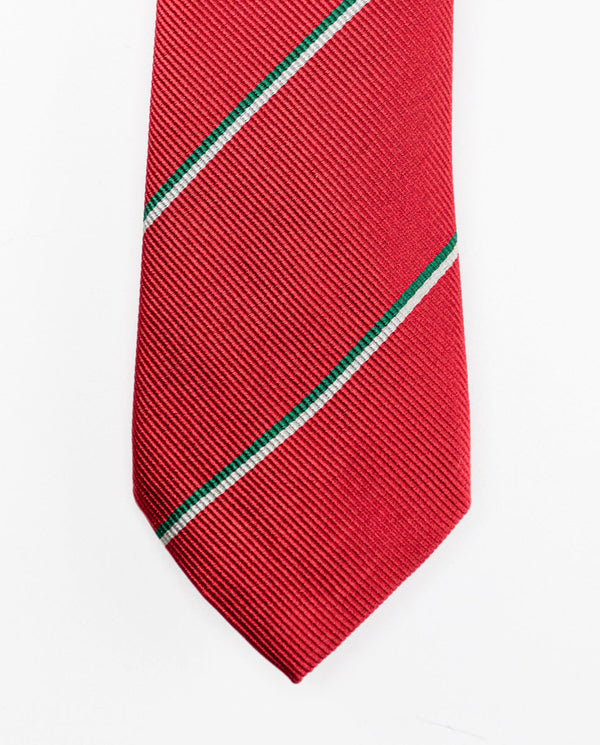Corbata Seda Rojo Verde
