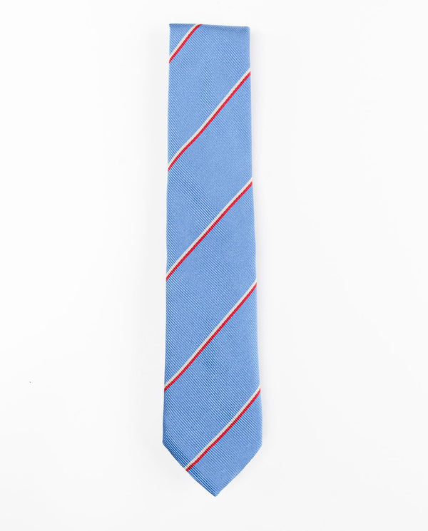Corbata Seda Azul Naranja