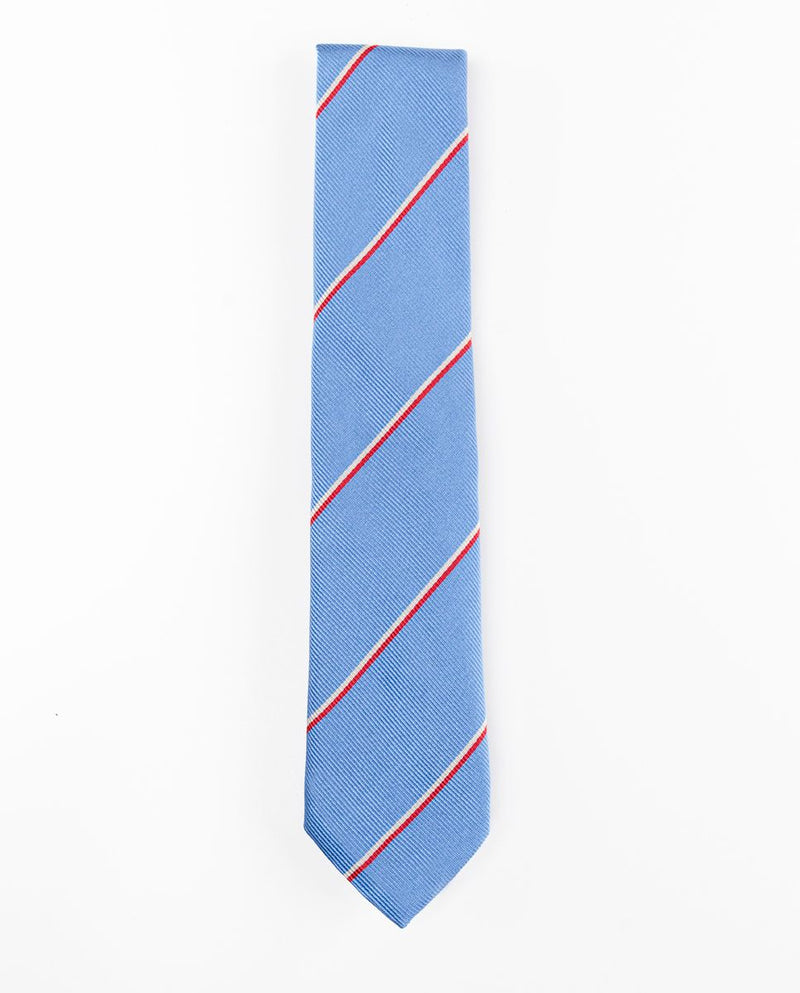 Corbata Seda Azul Naranja
