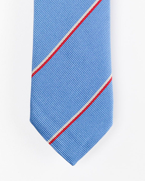 Corbata Seda Azul Naranja