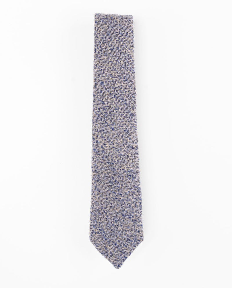 Corbata Lana Tartán Azul