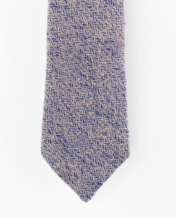Corbata Lana Tartán Azul