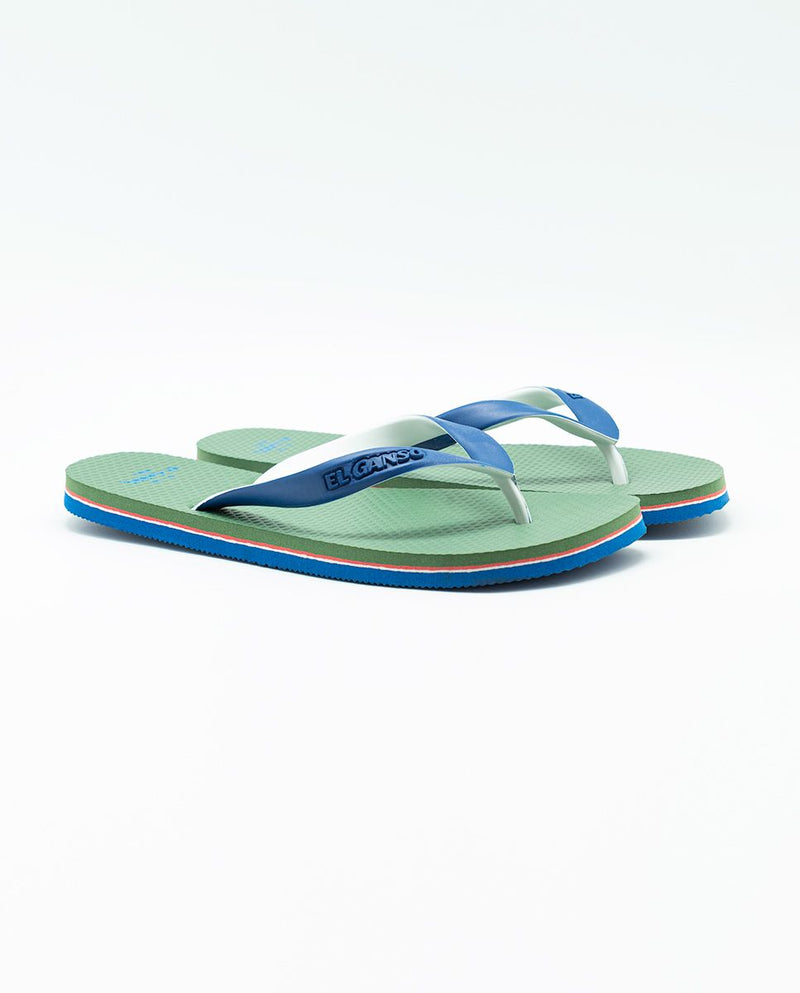 El Ganso | Flip Flop Liso Verde para hombre.