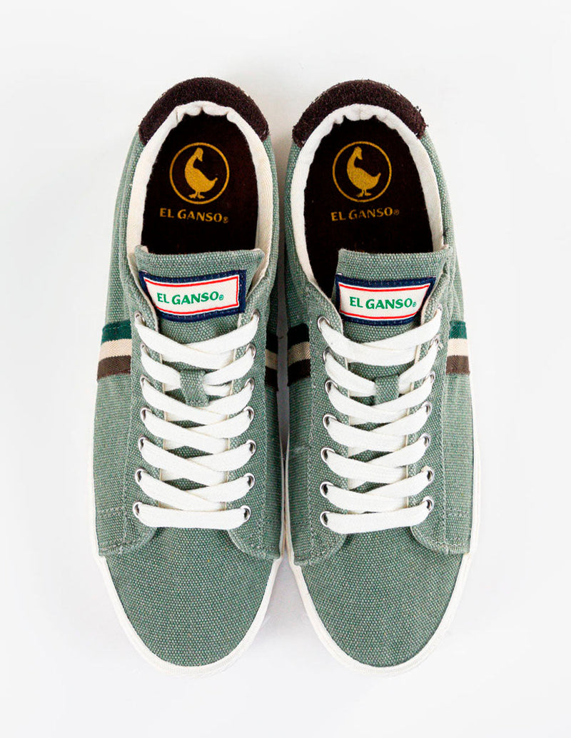 Low Top Washed Canvas Verde