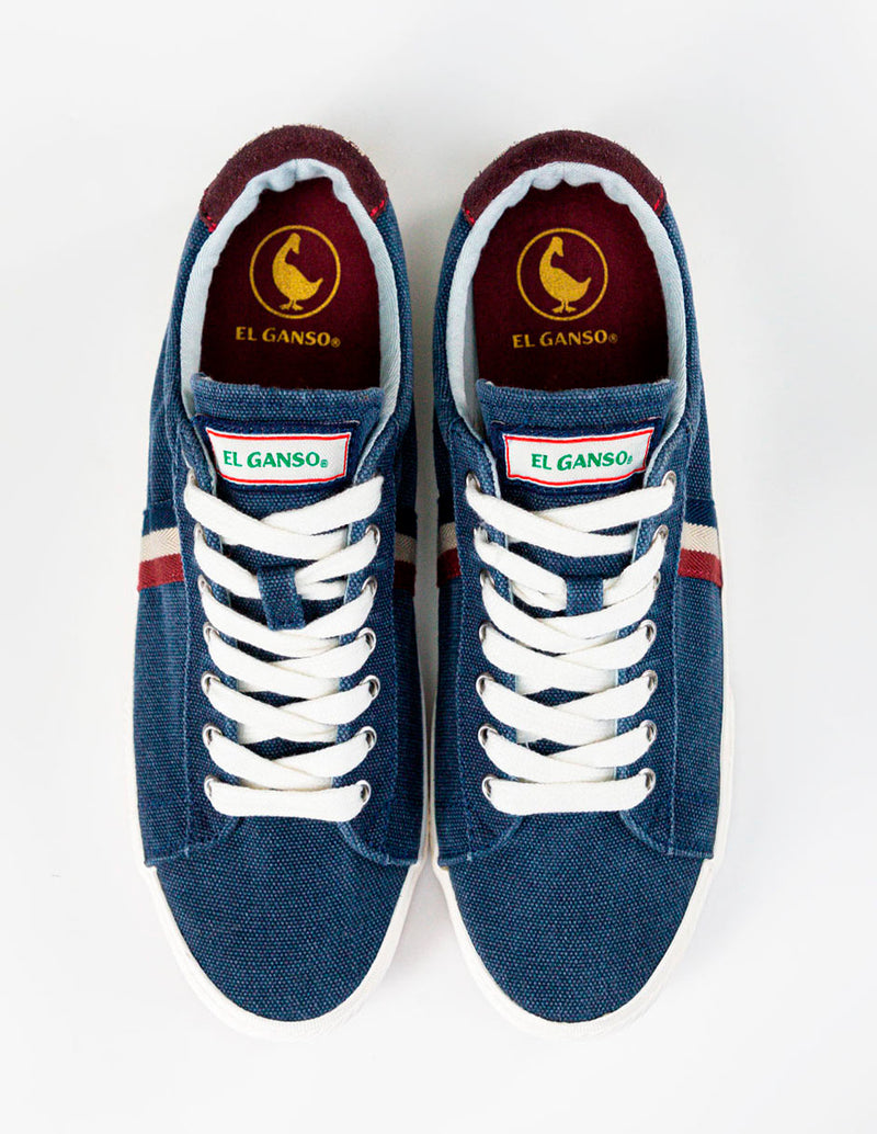 Low Top Washed Canvas Azul