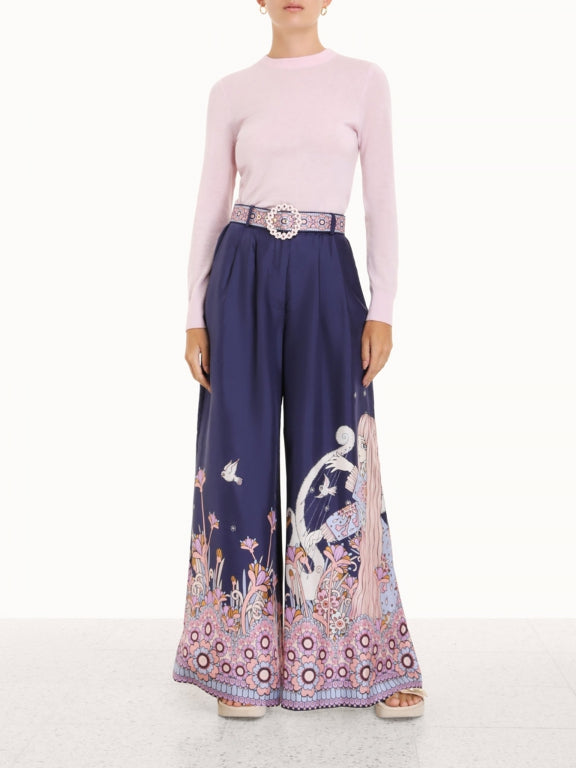 Pantalón Formal Celestial Wide Leg Marino