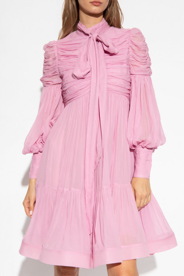 Vestido Formal Celestial Ruched Mini Lila