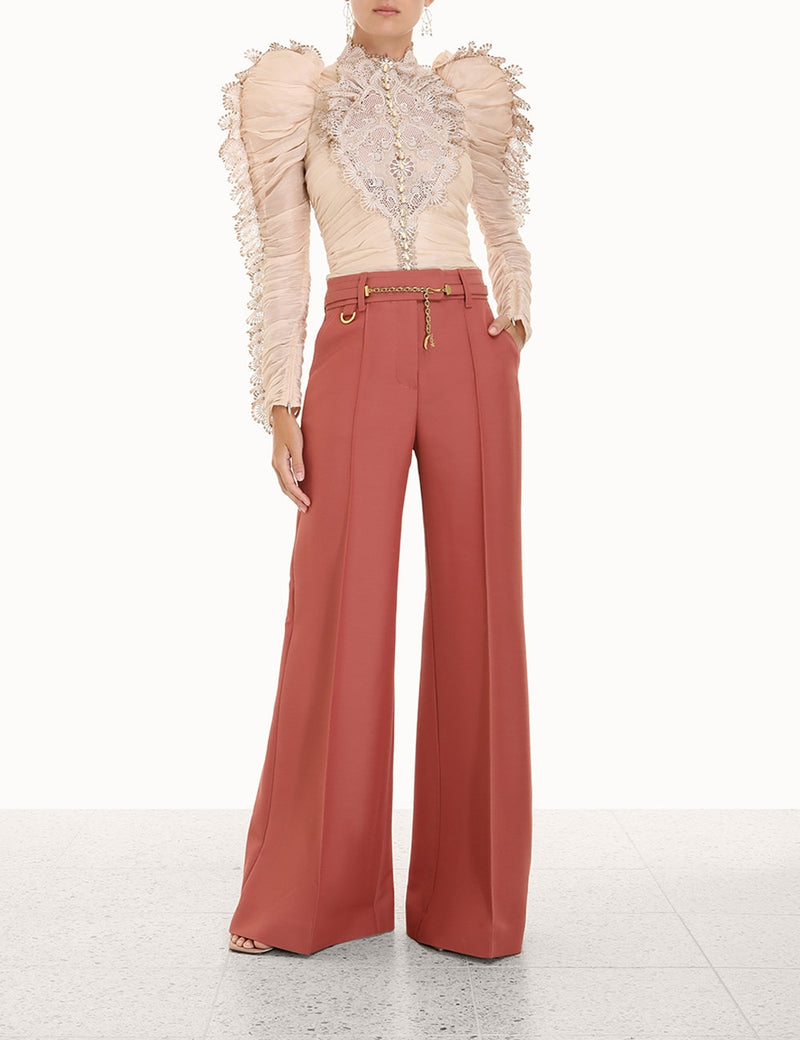 Pantalón Formal Kaleidoscope Wide Leg Rojo