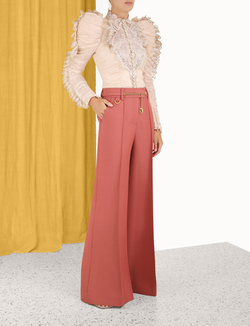Pantalón Formal Kaleidoscope Wide Leg Rojo