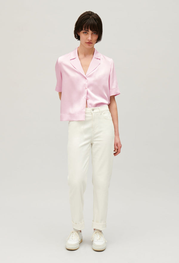 Claudie Pierlot | Camisa vaporosa de manga corta para mujer.